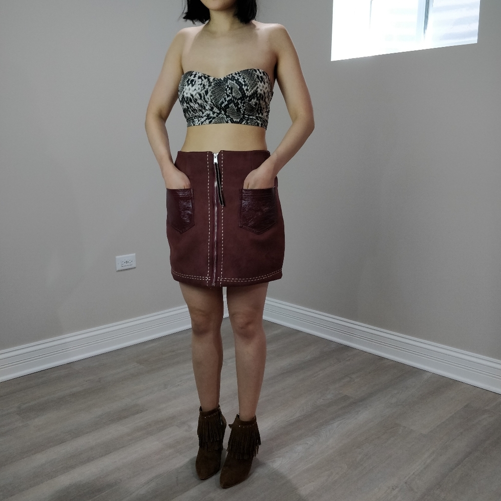 (3/$15) Faux suede cotton zipper pocket skirt - Picture 8 of 10